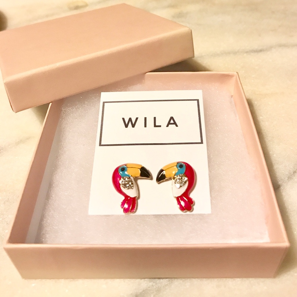 WILA Toucan Tropical Stud Earrings